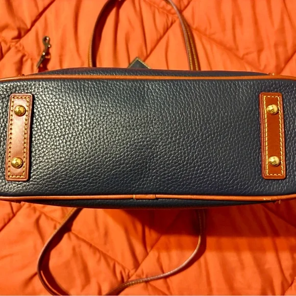 Dooney & Bourke Pebble Grain Leather Charleston Shopper - Midnight Blue - Picture 9 of 13